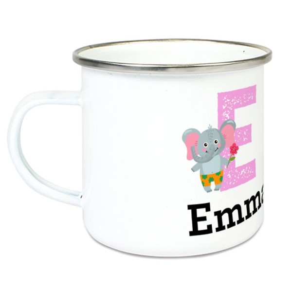 Tasse alphabet animal personnalisé prénom