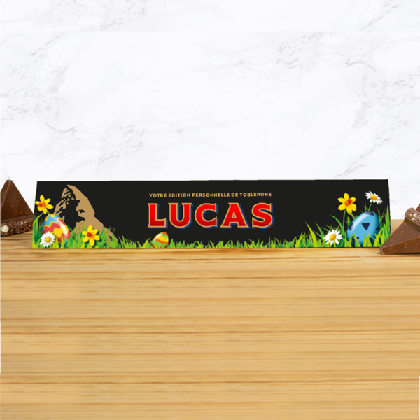 Toblerone Noir de Pâques personnalisé prénom