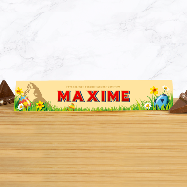 Toblerone de Pâques personnalisé prénom