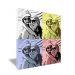 Toile pop art 4 photos couleurs chaudes