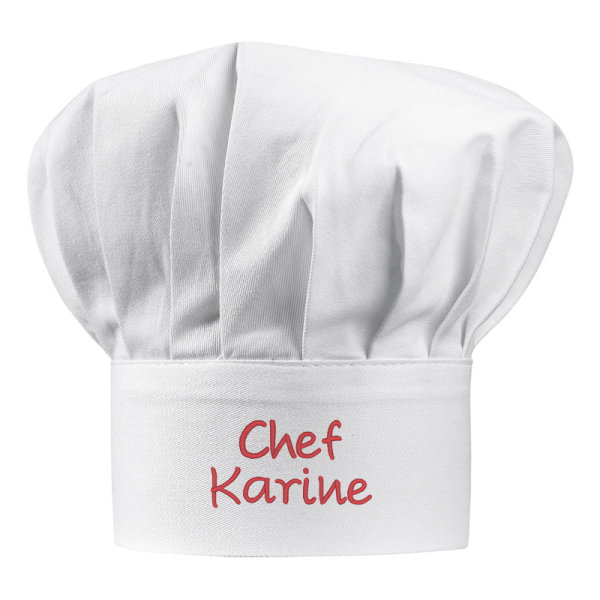 Toque de chef personnalisée