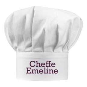 Toque blanche personnalisée Toque blanche personnalisée