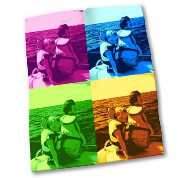 Torchon imprimé avec photo pop art