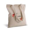 Tote bag deluxe fleurs aquarelle personnalisé