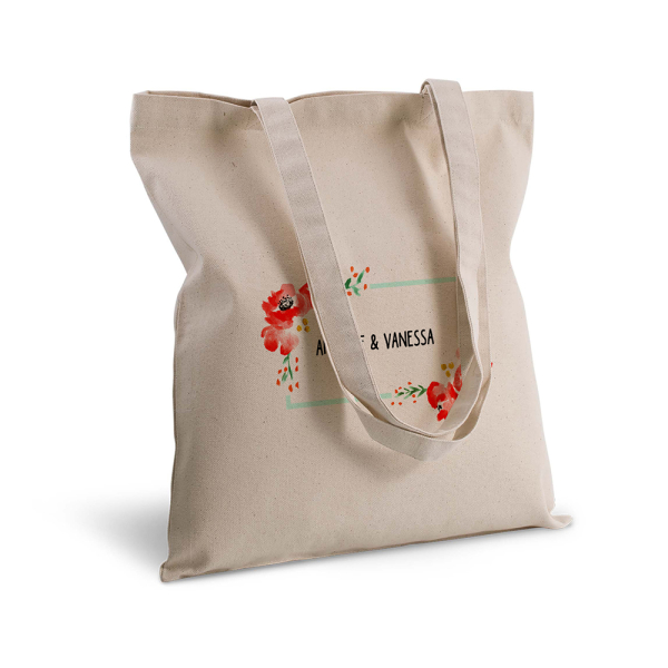 tote bag personnalisé aquarelle coquelicots