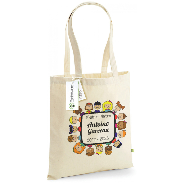 Tote bag deluxe personnalisé Merci Maîtresse