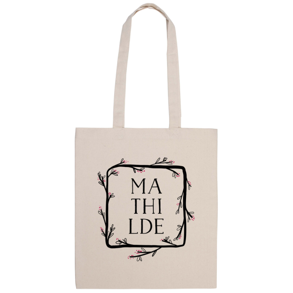 tote bag cadre fleur