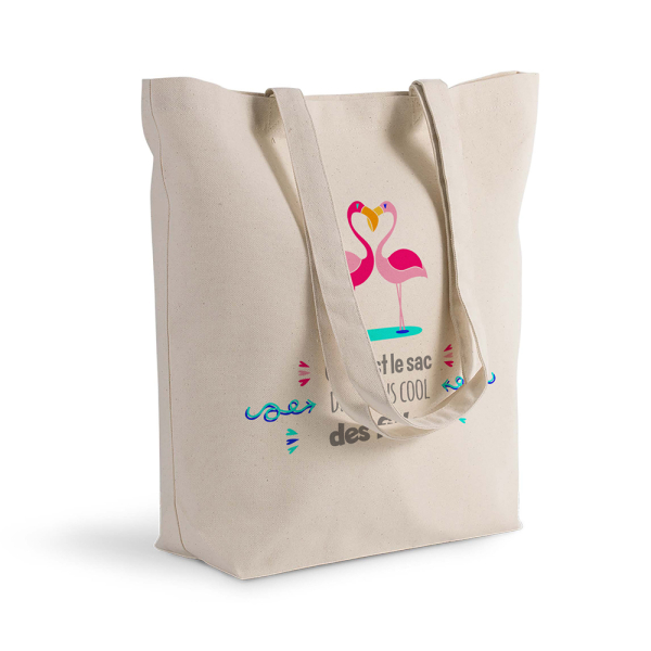 sac shopping personnalisé Flamnds rose