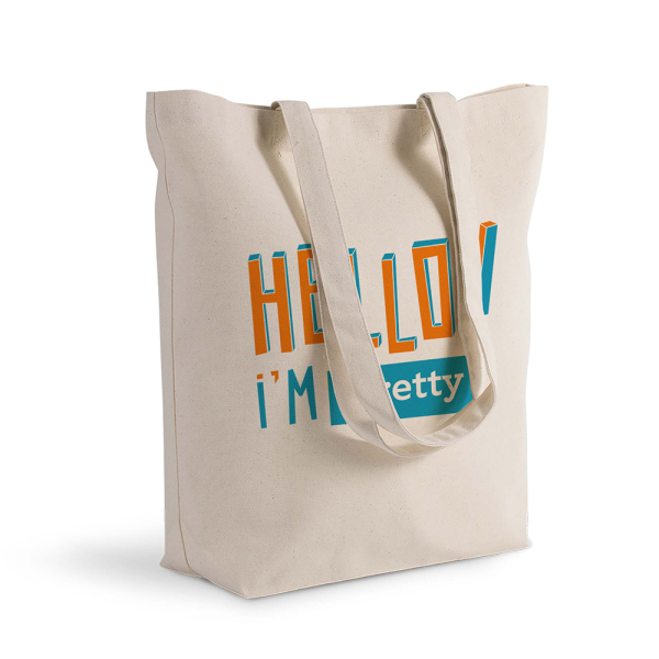 tote bag personnalisé Hello orange