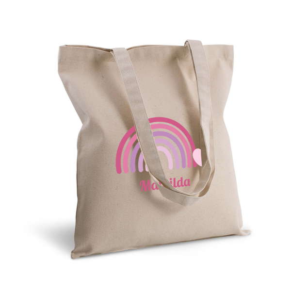 Tote bag personnalisé arc-en-ciel