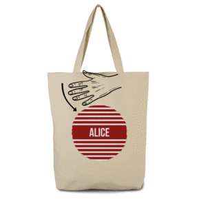 Tote bag sequins réversibles personnalisé marinière Tote bag sequins réversibles personnalisé marinière
