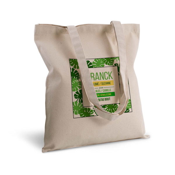 Tote bag palmeraie vert personnalisé