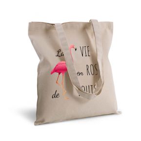 Tote bag deluxe personnalisé La vie en rose