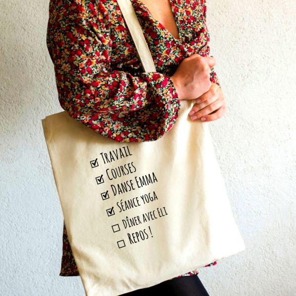 Tote bag deluxe personnalisé trucs à faire