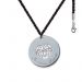 Collier rond gravé avec motif coeur ajouré