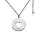 Pendentif jeton coeur ajouré gravé