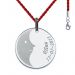 Pendentif rond gravé d'un dessin