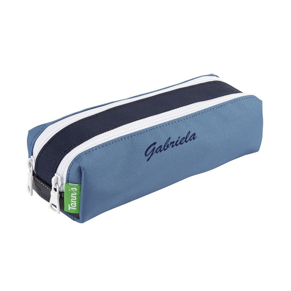 Trousse Tann's Bleu de Prusse personnalisée double