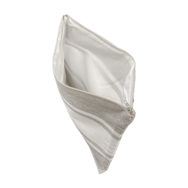 Pochette de plage personnalisée style fouta grise