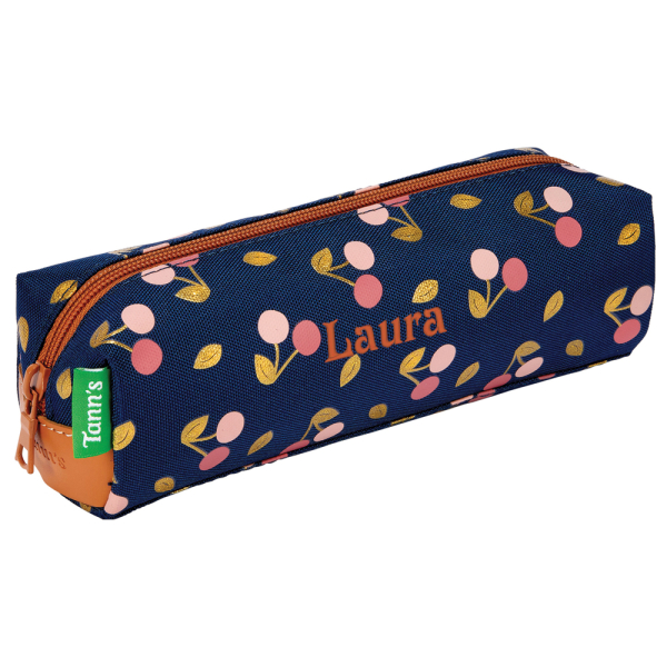 Trousse Tann's fruits Alexa brodée marron clair