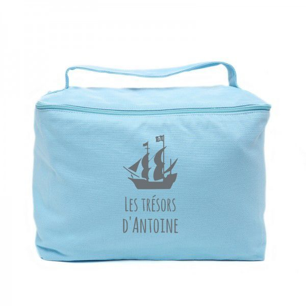 Trousse de toilette vanity personnalisée ciel