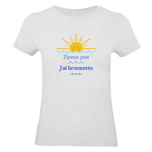 t-shirt femme blanc personnalisé vacances à la mer