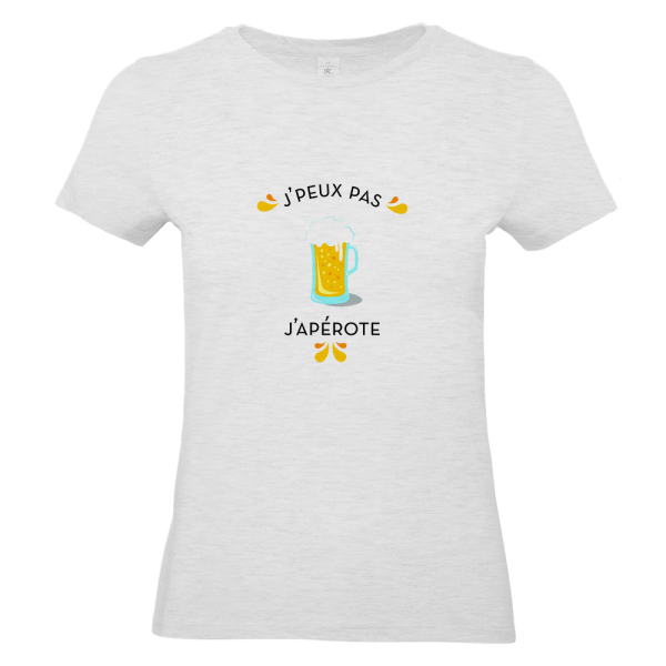 T-shirt femme personnalisé J'peux pas j'apérote