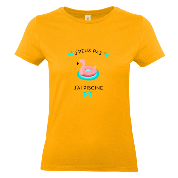 T-shirt femme personnalisé J'peux pas j'ai piscine