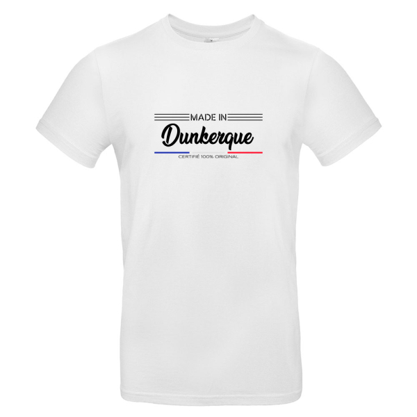 T-shirt homme blanc made in Hauts-de-France
