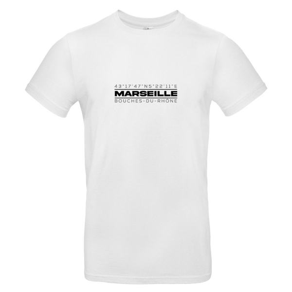 T-shirt homme Coordonnées GPS Marseille