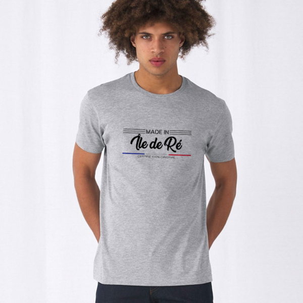 T-shirt homme gris made in Ile de Ré