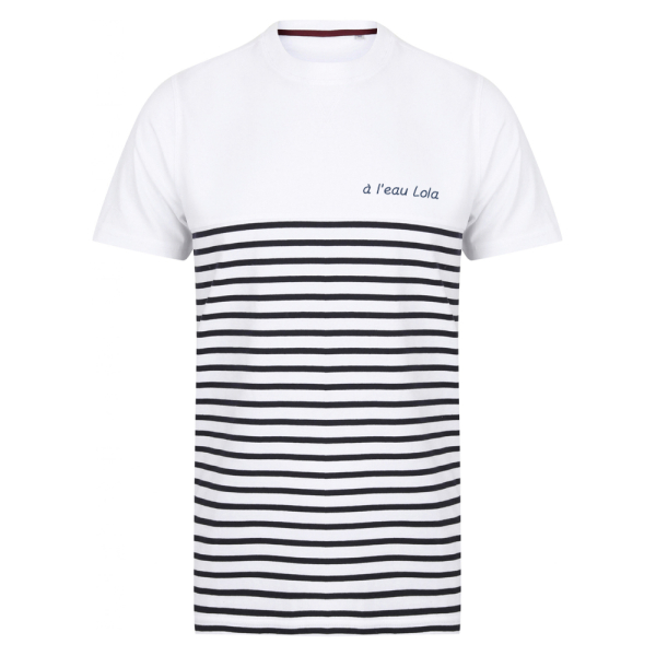 T-shirt breton personnalisé par broderie