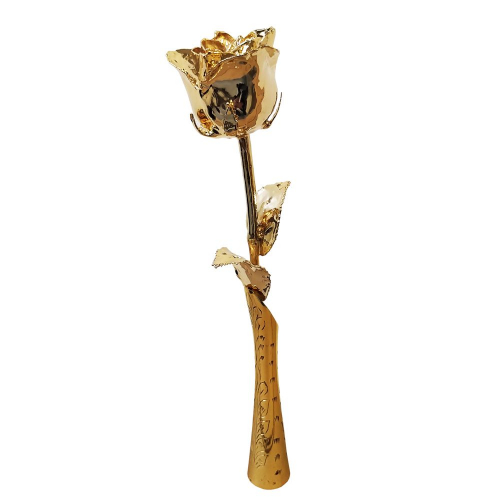 Rose en or dans son vase (optionnel)