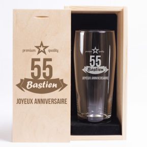 Verre à bière anniversaire