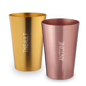 Verre en alu brossé personnalisé Verre en alu brossé personnalisé