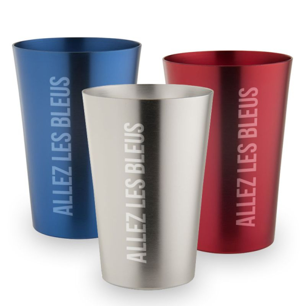 Verre en alu personnalisé Allez les bleus