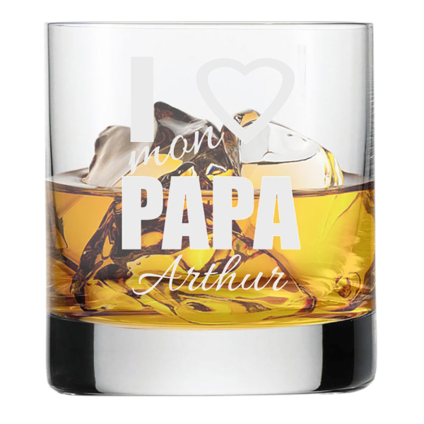 Verre à whisky papa gravé