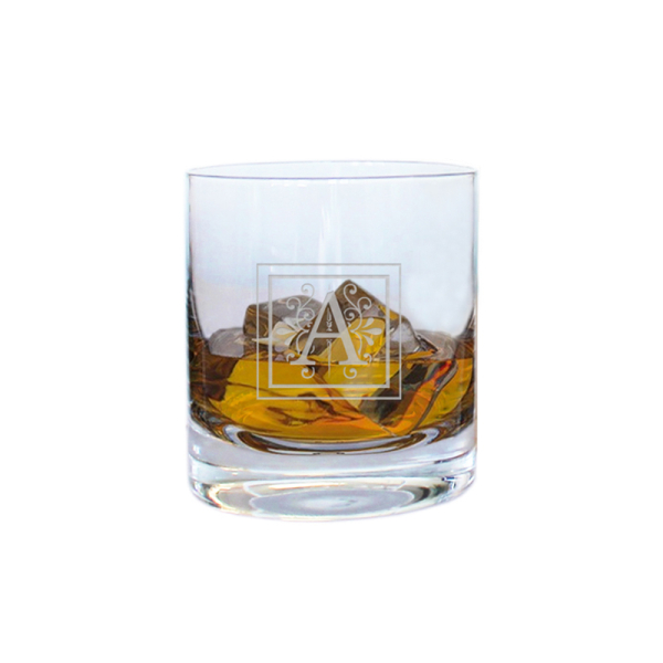 Verre à whisky initiale antiqua