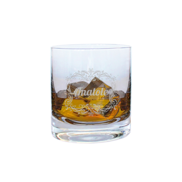 Verre à whisky prénom baroque