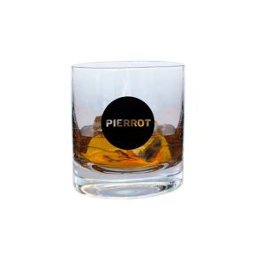 Verre à whisky rond noir prénom