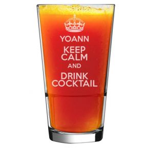 Verre à cocktail prénom gravé