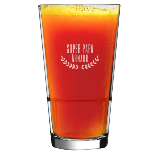 Verre à cocktail Super papa gravé