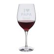 Verre à vin fête des pères gravé