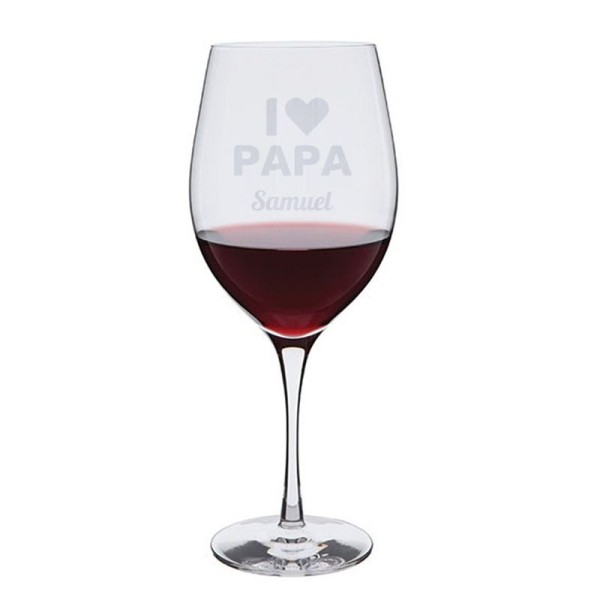 Verre à vin I love Papa