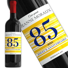 Bouteille de vin personnalisée Joyeux Anniversaire