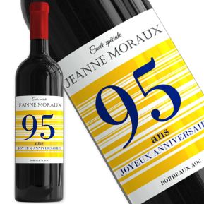 Bouteille de vin personnalisée Joyeux Anniversaire