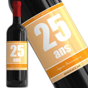 Bouteille de vin personnalisée Anniversaire