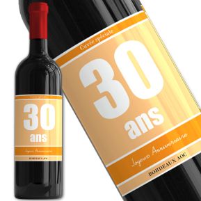 Bouteille de vin personnalisée Anniversaire