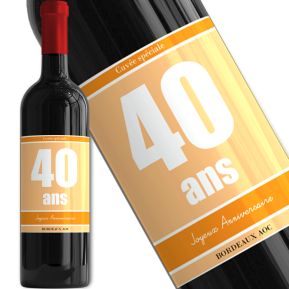 Bouteille de vin personnalisée Anniversaire