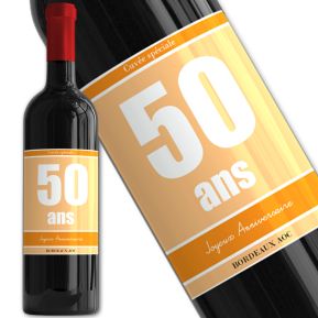 Bouteille de vin personnalisée Anniversaire